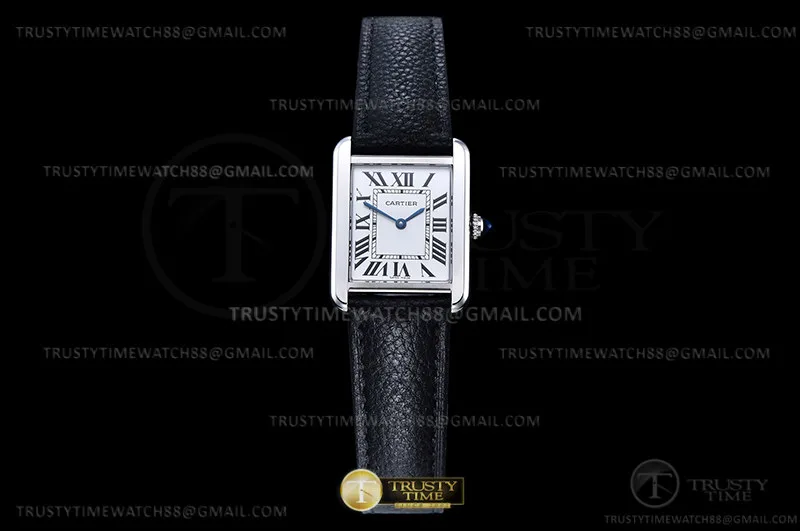 CAR0584A - Cartier Tank Solo Small SS/LE Wht AF Swiss Qtz