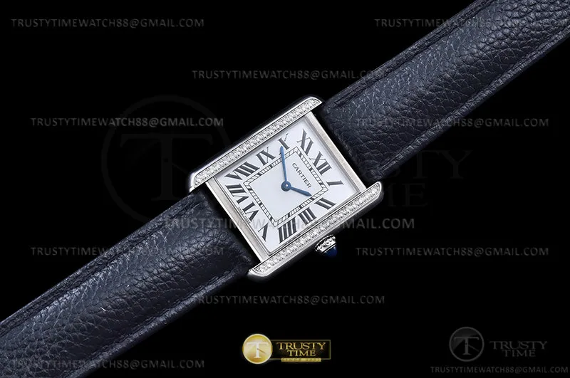CAR0584B - Cartier Tank Solo Small Dia SS/LE Wht AF Swiss Qtz