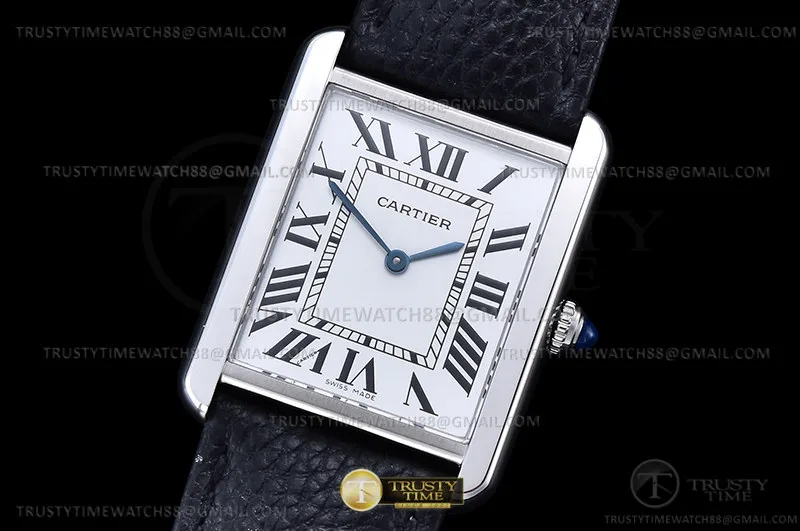 CAR0585 - Cartier Tank Solo Large SS/LE Wht AF Swiss Qtz