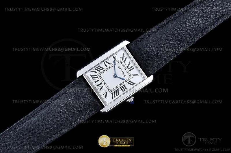 CAR0585 - Cartier Tank Solo Large SS/LE Wht AF Swiss Qtz