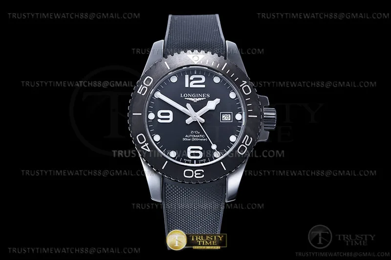 LON049 - HydroConquest Uomo 43mm CER/RU Nero HKF Asia 2824
