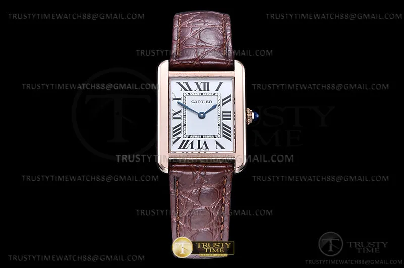 CAR0586B - Cartier Tank Solo Small RG/LE Wht AF Swiss Qtz