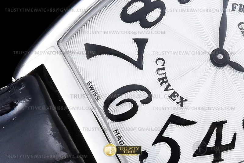FM194 - FM CINTRÉE CURVEX 2852 QZ Blk SS/LE Wht/Num AF Qtz