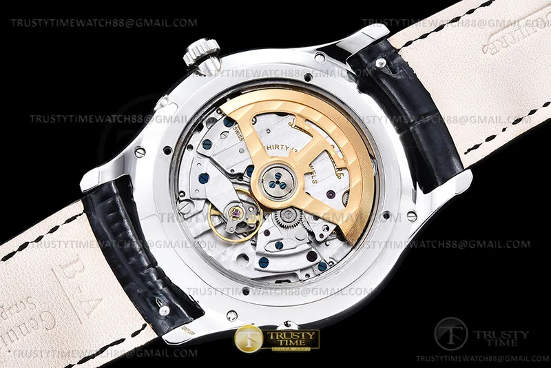 JL208B - Master Ultra Thin Moonphase SS/LE Black APSF A925