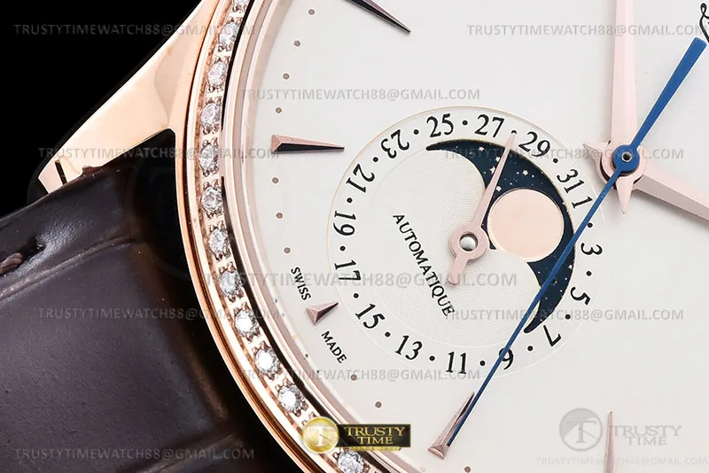 JL209B - Master Ultra Thin Moonphase Dia RG/LE White APSF A925