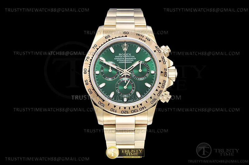 ROLDYT0469C - Daytona 116508 YG/YG Green/Stk OMF Asia 7750