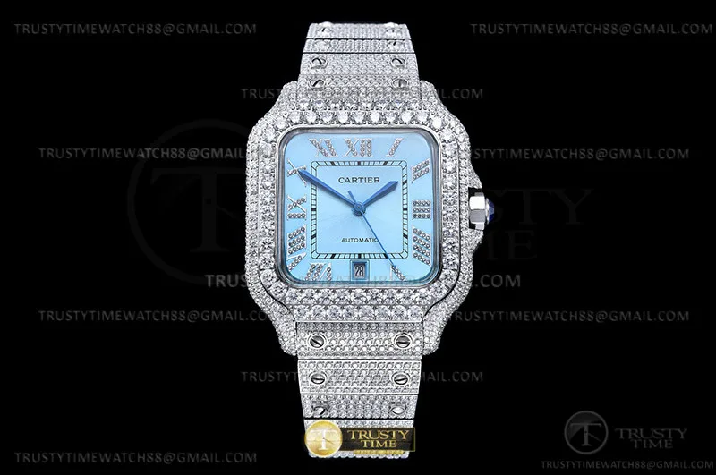 CAR0589E - Santos De Cartier 40mm Dia Dia/Dia Blu/Dia TWF MY8215