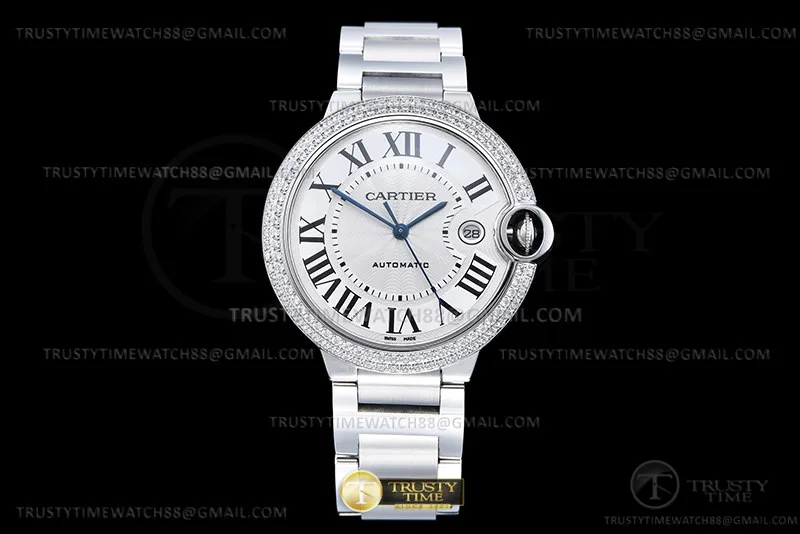 CAR0593B - Ballon Bleu Mens 42mm D-Dia SS/SS Wht CHF A2824 Mod