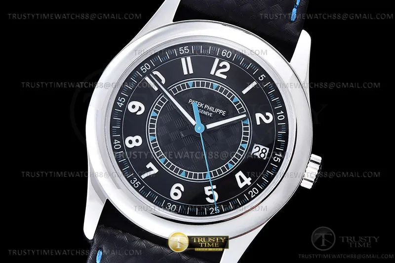 PP0496C - Calatrava 6007A SS/LE Blk/Blue PPF MY9015 Mod