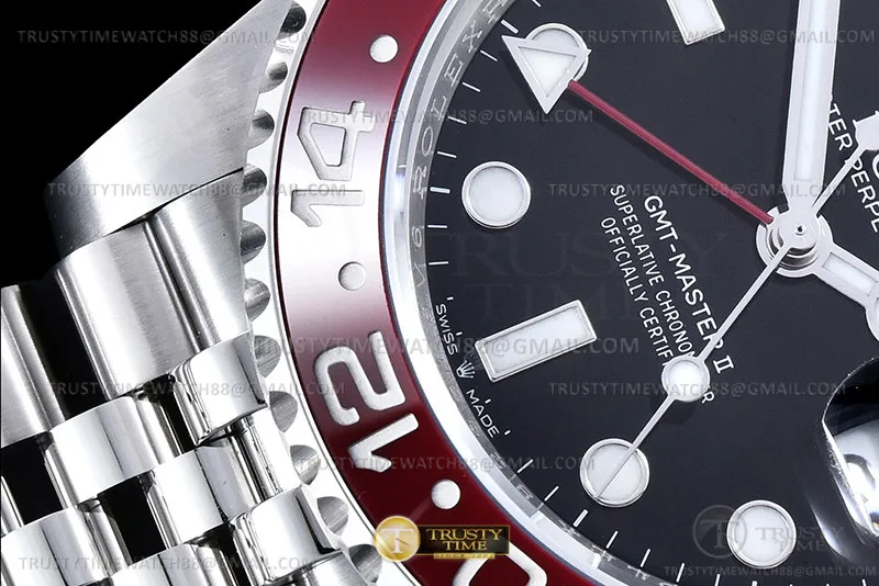 ROLGMT0317A - GMT II 126710 Oys 904L Coke SS/SS Blk ARF SH3285