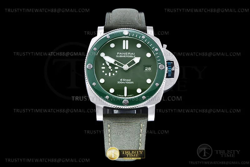 PN1287TNY - Submersible QuarantaQuattro 44mm SS/NY Grn TTF P900