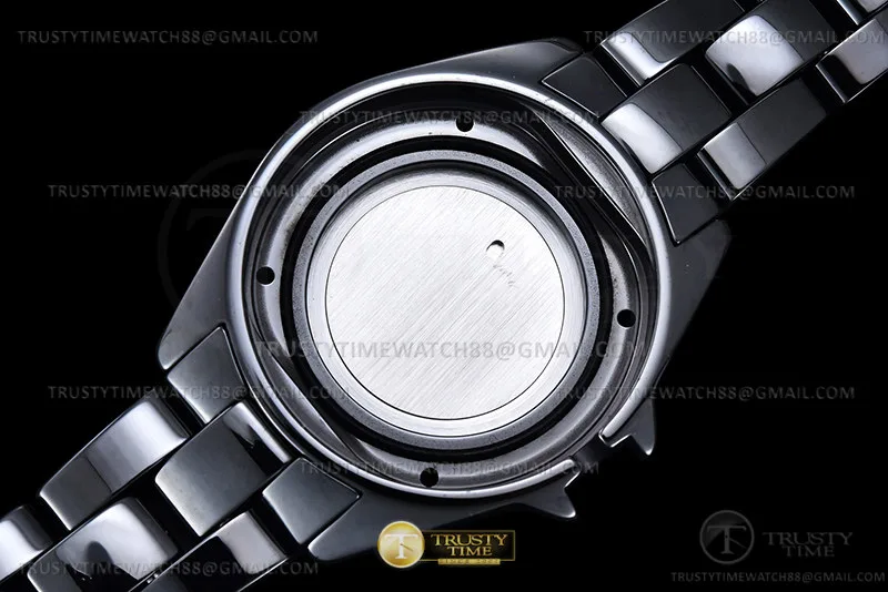 CHA023B - J-12 Ladies 33mm CER/CER Blk/Num XF Sw Qtz