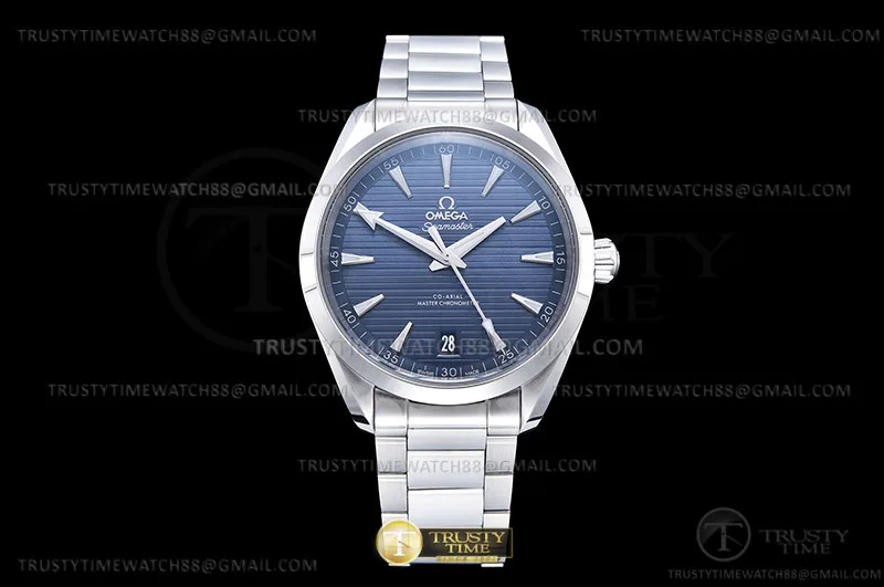 OMG0863A - Aqua Terra 41mm SS/SS Blue Teak JVS A8900