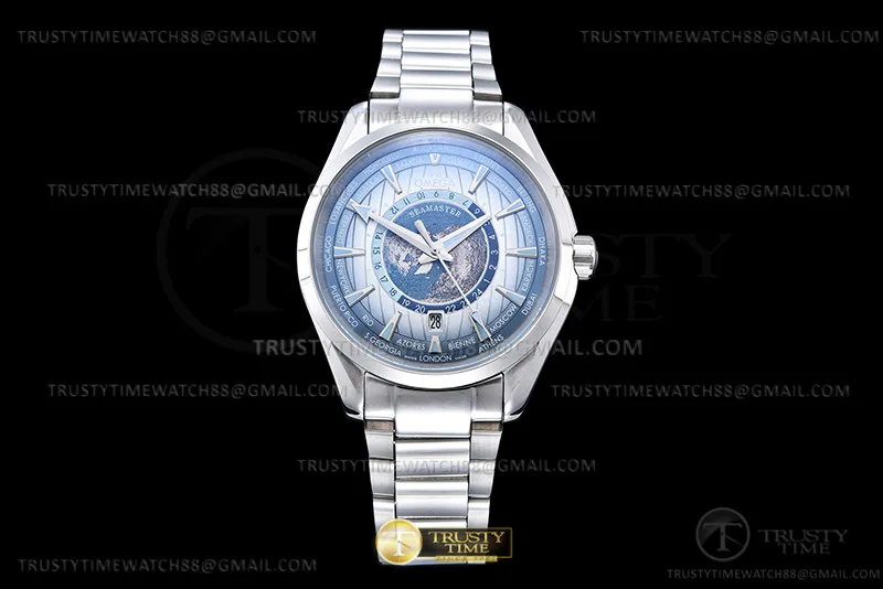 OMG0866A - Aqua Terra Worldtimer SS/SS S-Blue A8F A2813