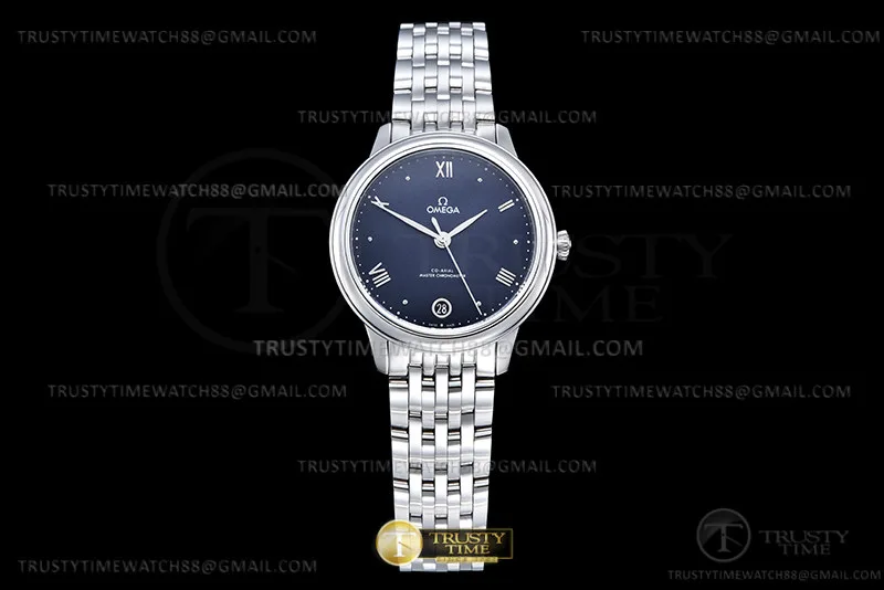 OMG0870D - De Ville Prestige 34mm SS/SS P-Grn/RG VSF A8800