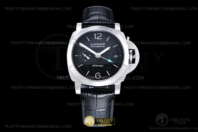 PN1365VLE - Luminor Quaranta BiTempo 40mm SS/RU Schwarz VSF P900