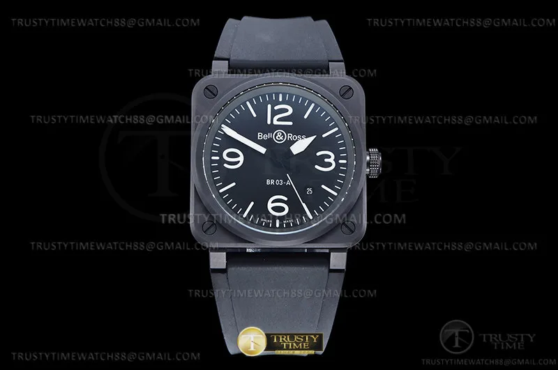 BR140 - Bell Ross BR03-A 42mm CER/RU Black M+F A2892