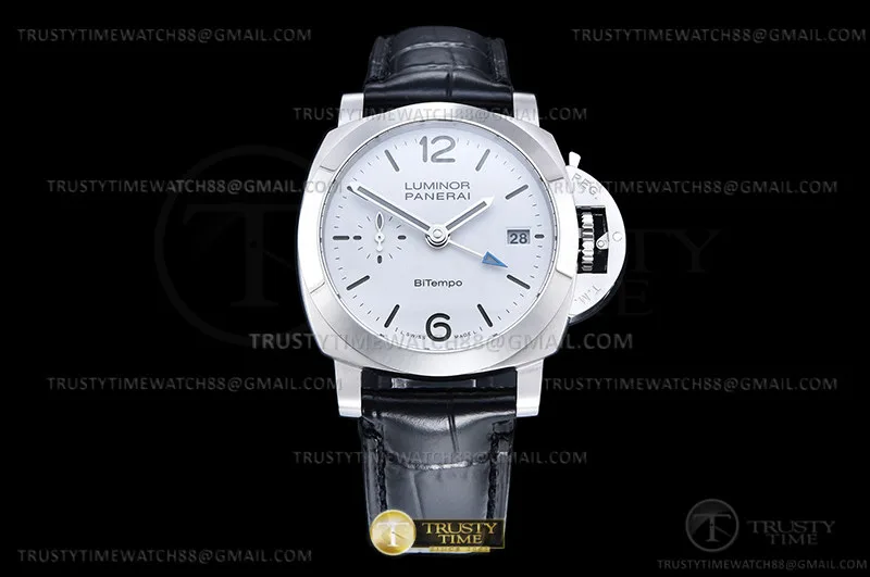 PN1367VLE - Luminor Quaranta BiTempo 40mm SS/RU White VSF P900
