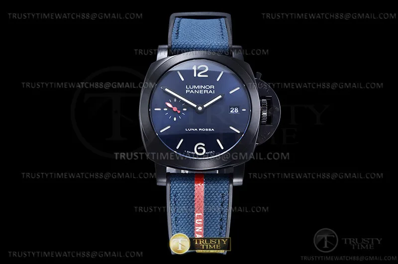 PN1408VNY -Quaranta BiTempo Luna Rossa 40mm DLC/RU Blue VSF P900