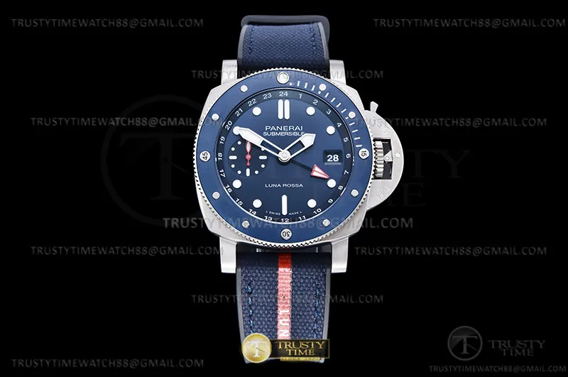 PN1507VRU - Submersible GMT Luna Rossa 42mm TI/NY Azul VSF P900