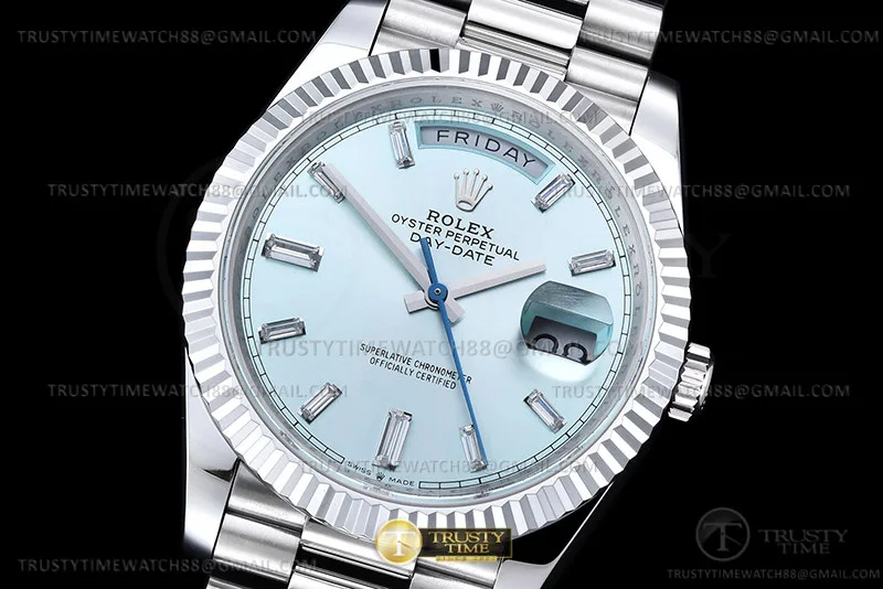 RDD0311M - DayDate 40mm 904L Flt SS/SS I-Blue/Dia GMF A2836
