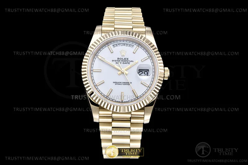 RDD0316A - DayDate 40mm 904L Flt YG/YG Wht/Stk GMF A2836
