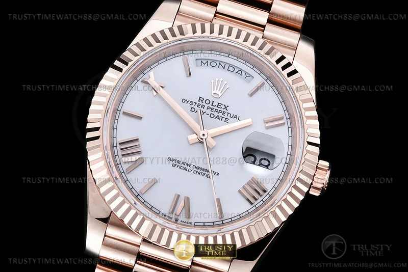 RDD0323I - DayDate 40mm 904L Flt RG/RG Wht/Rm/Stk GMF A2836