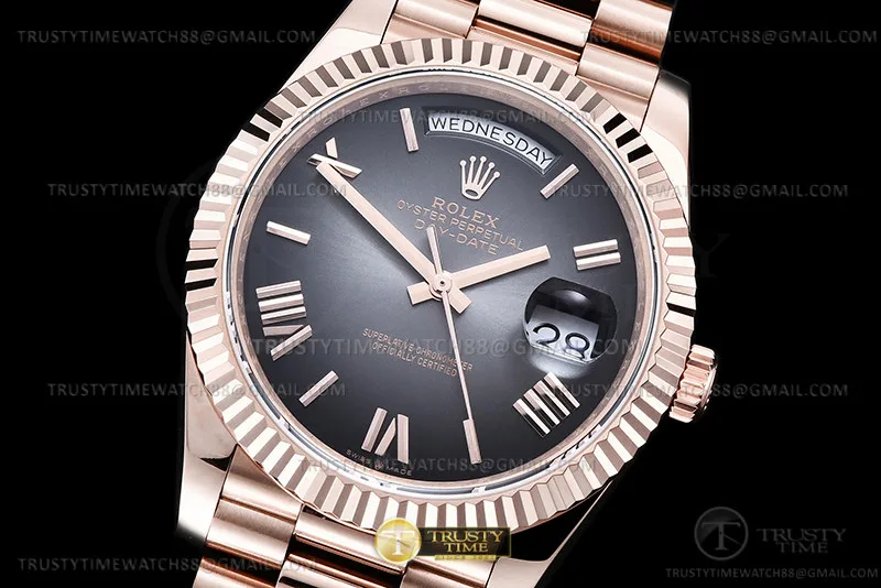 RDD0324A - DayDate 40mm 904L Flt RG/RG G-Gry/Rm/Stk GMF VR3255