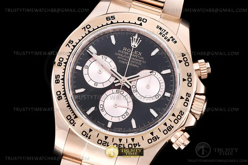 ROLDYT0519B - Daytona 126505 RG/RG Wt Blk/Wht 904L QF V6 SH4131