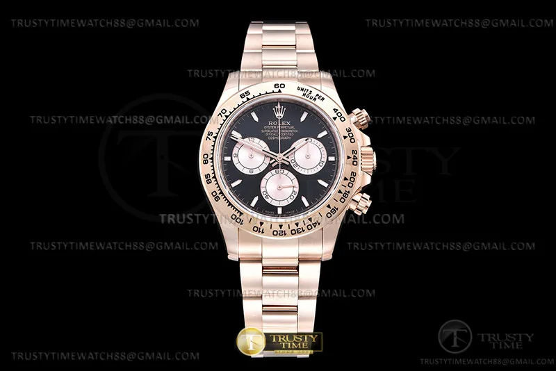 ROLDYT0519B - Daytona 126505 RG/RG Wt Blk/Wht 904L QF V6 SH4131