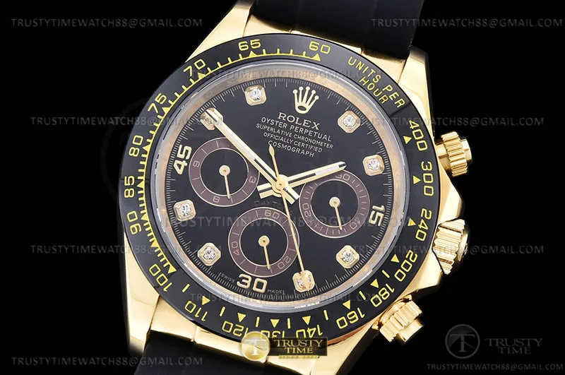 ROLDYT0534B - Daytona 126518 CER YG/RU Blk/Dia GDF A3836