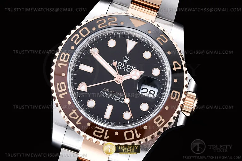 ROLGMT0325 - GMT II 126711 904L Wt RG/SS Blk ARF SH3285 CHS