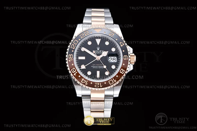 ROLGMT0325 - GMT II 126711 904L Wt RG/SS Blk ARF SH3285 CHS