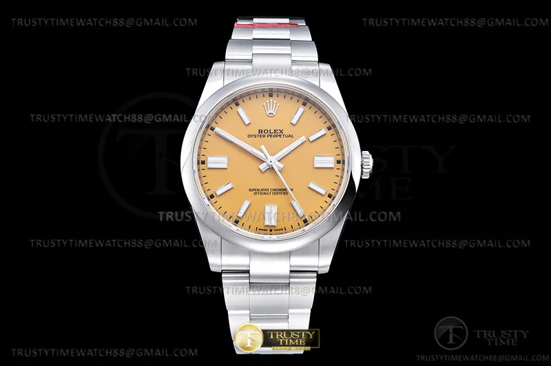 ROYP042D - Oyster Pert 41mm 124300 Oys SS/SS Yelw VSF V2 VS3230