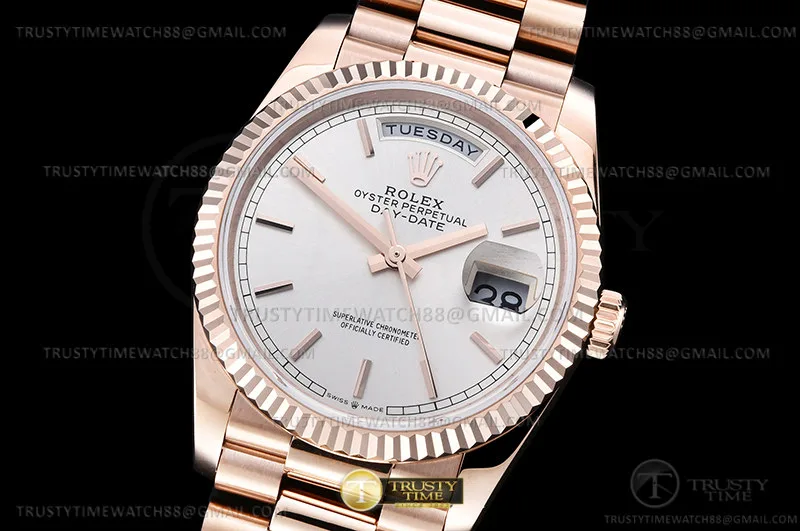 RDD0330I - DayDate 36mm Wt 904L Flt RG/RG RG/Stk QF VR3255