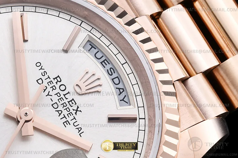 RDD0330I - DayDate 36mm Wt 904L Flt RG/RG RG/Stk QF VR3255