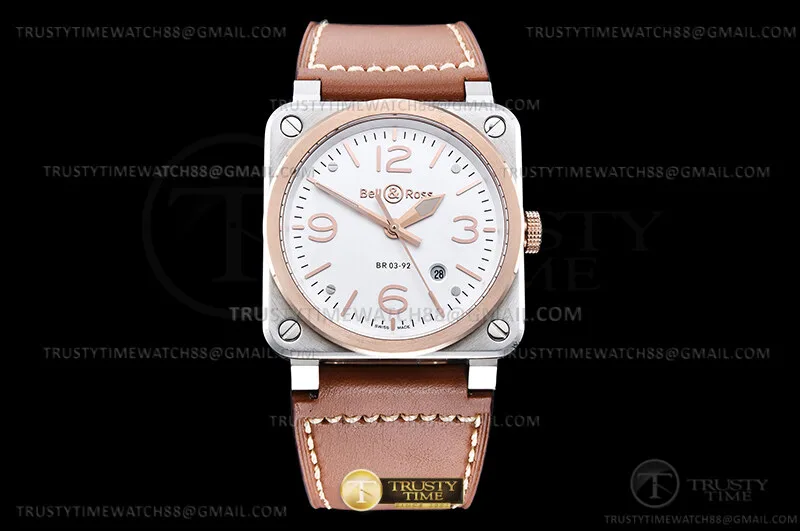 BR144 - Bell Ross BR03-92 Diver 42mm RG/SS/LE Wht WMF MY9015