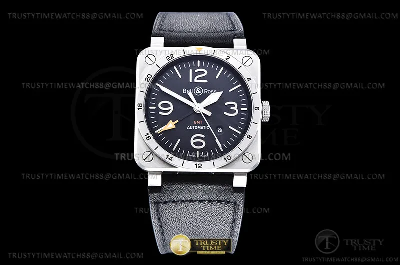 BR146A - Bell Ross BR03-93 GMT 42mm SS/LE Blk WMF A2836