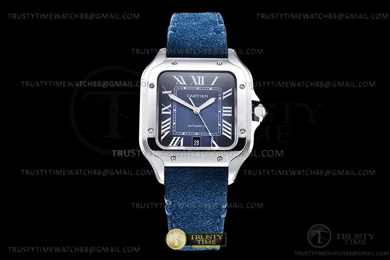 CAR0599A - Santos De Cartier 2024 Mens XL SS/LE Blue AF MY9015