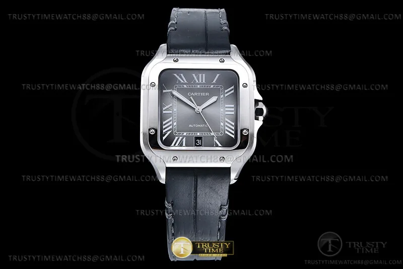 CAR0599D - Santos De Cartier 2024 Herren XL SS/LE Grau AF MY9015