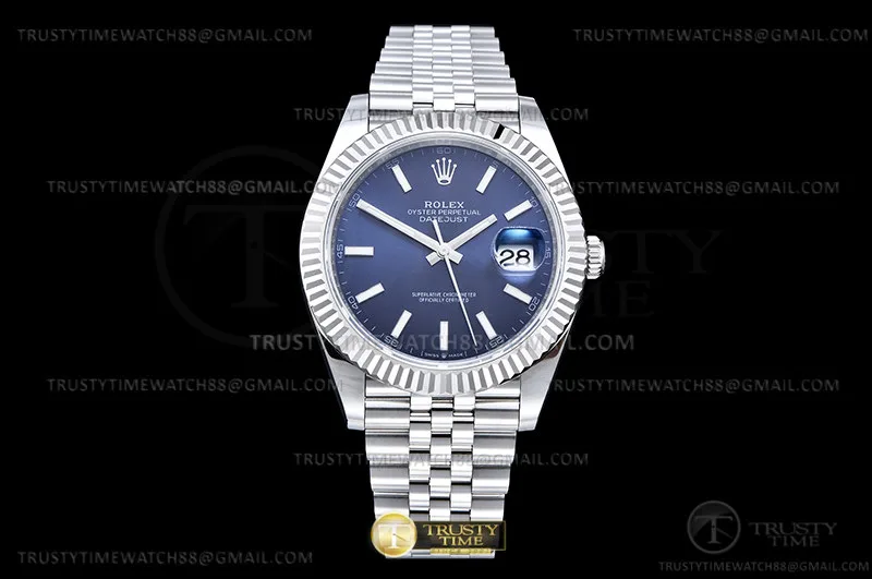 R2DJ0482B - DJ2 41mm Jub Flt 904L SS/SS Blue/Stk EWE A3235