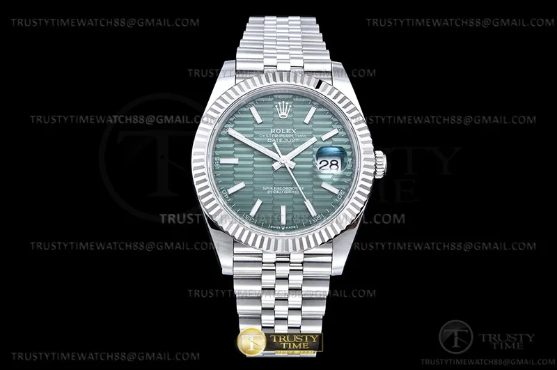 R2DJ0483C - DJ2 41mm Jub Flt 904L SS/SS HC-Grn/Stk EWE A3235