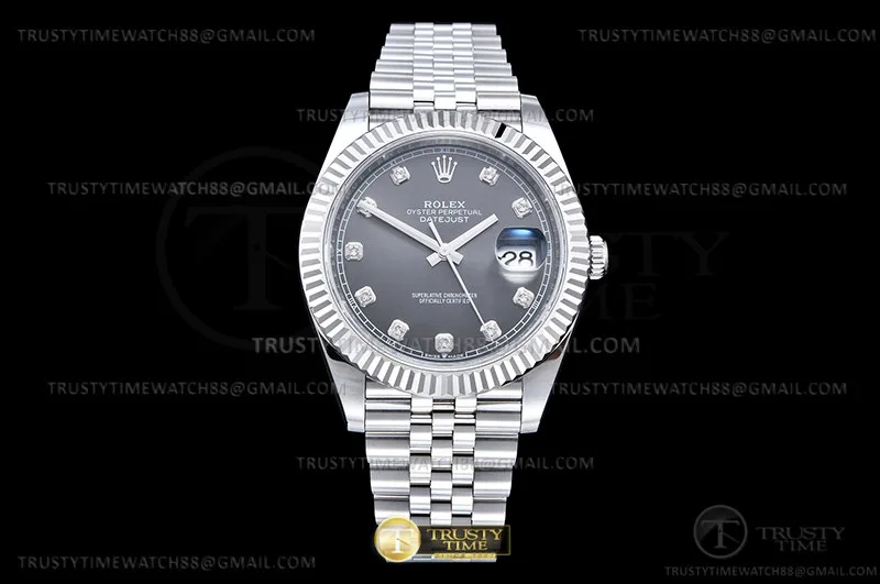 R2DJ0483D - DJ2 41mm Jub Flt 904L SS/SS Grey/Dia EWE A3235