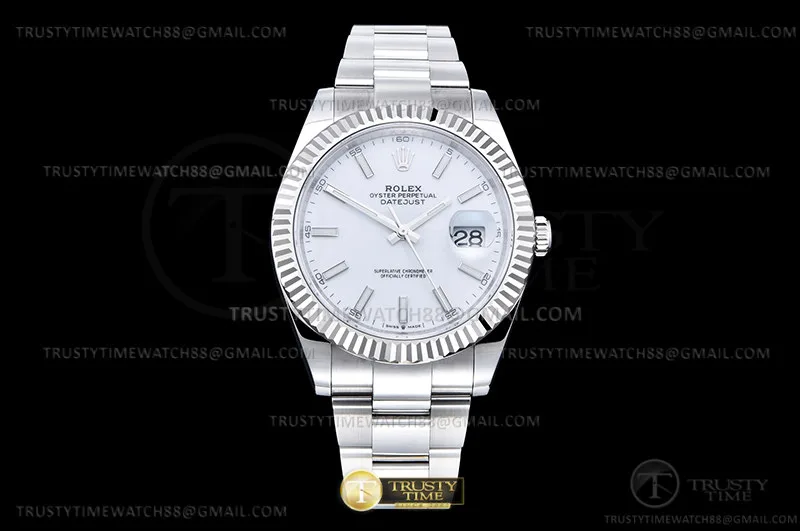 R2DJ0485E - DJ2 41mm Oys Flt 904L SS/SS Wht/Stk EWE A3235