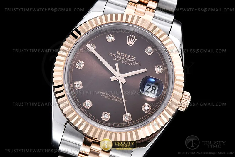 R2DJ0487A - DJ2 41mm 126331 Jub Flt RG/SS Brn/Dia GDF MY8215