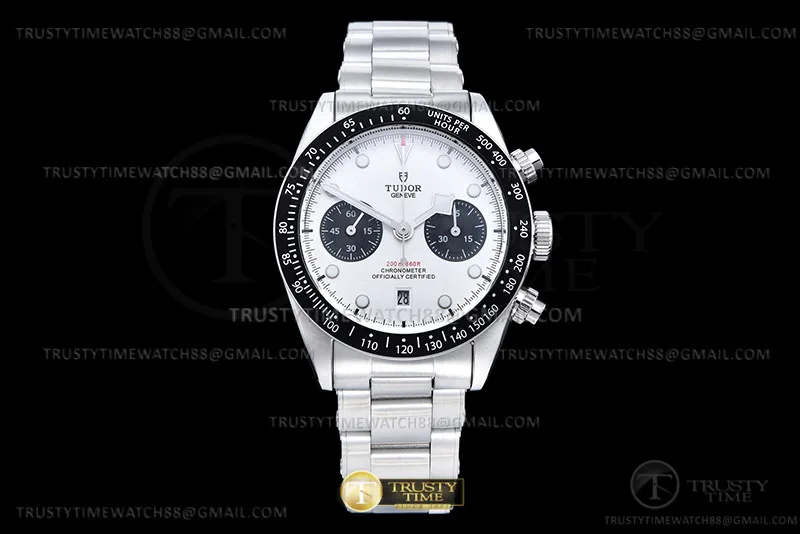 TUD107B - Black Bay Chrono Oys M79360N SS/SS bianco TWF A7750