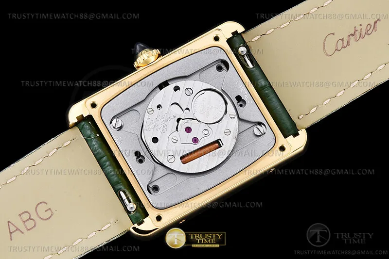 CAR0602B - Cartier Tank Louis YG/LE Green K11 Swiss Qtz