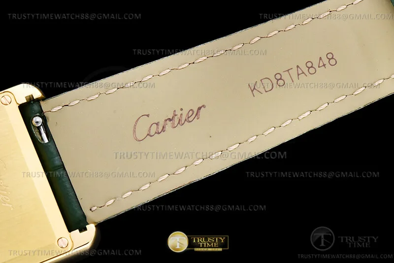 CAR0602B - Cartier Tank Louis YG/LE Green K11 Swiss Qtz