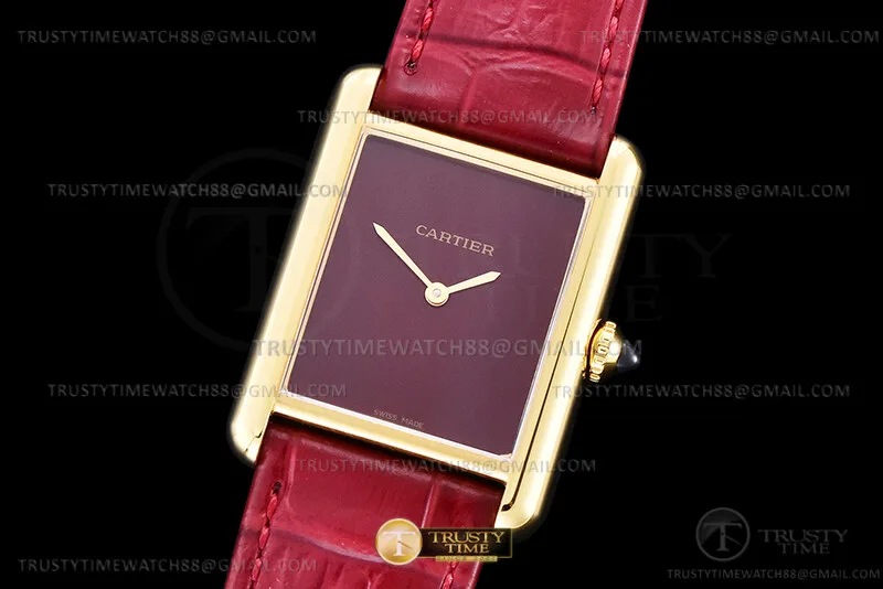 CAR0602C - Cartier Tank Louis YG/LE Red K11 Swiss Qtz