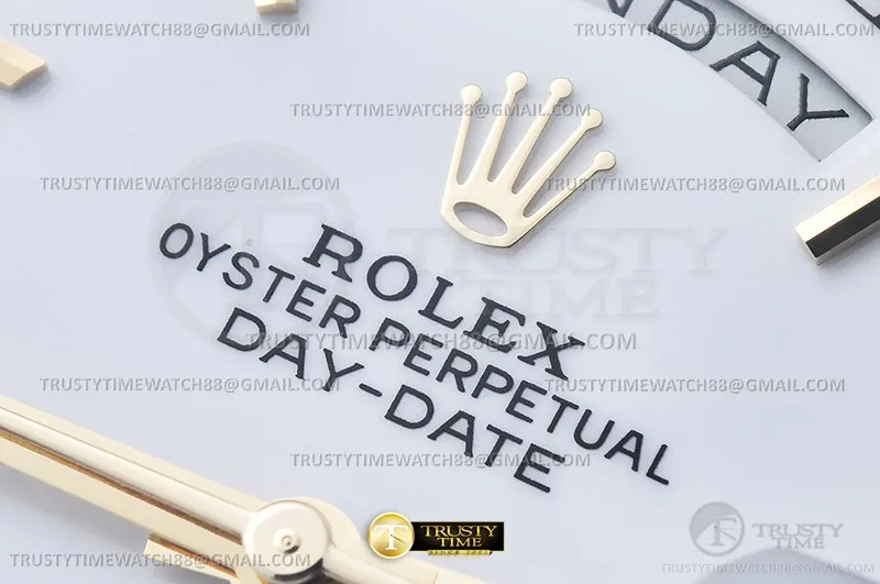 RDD0338C - DayDate 40mm 904L Flt Wt YG/YG Wht/Rm KF VR3255